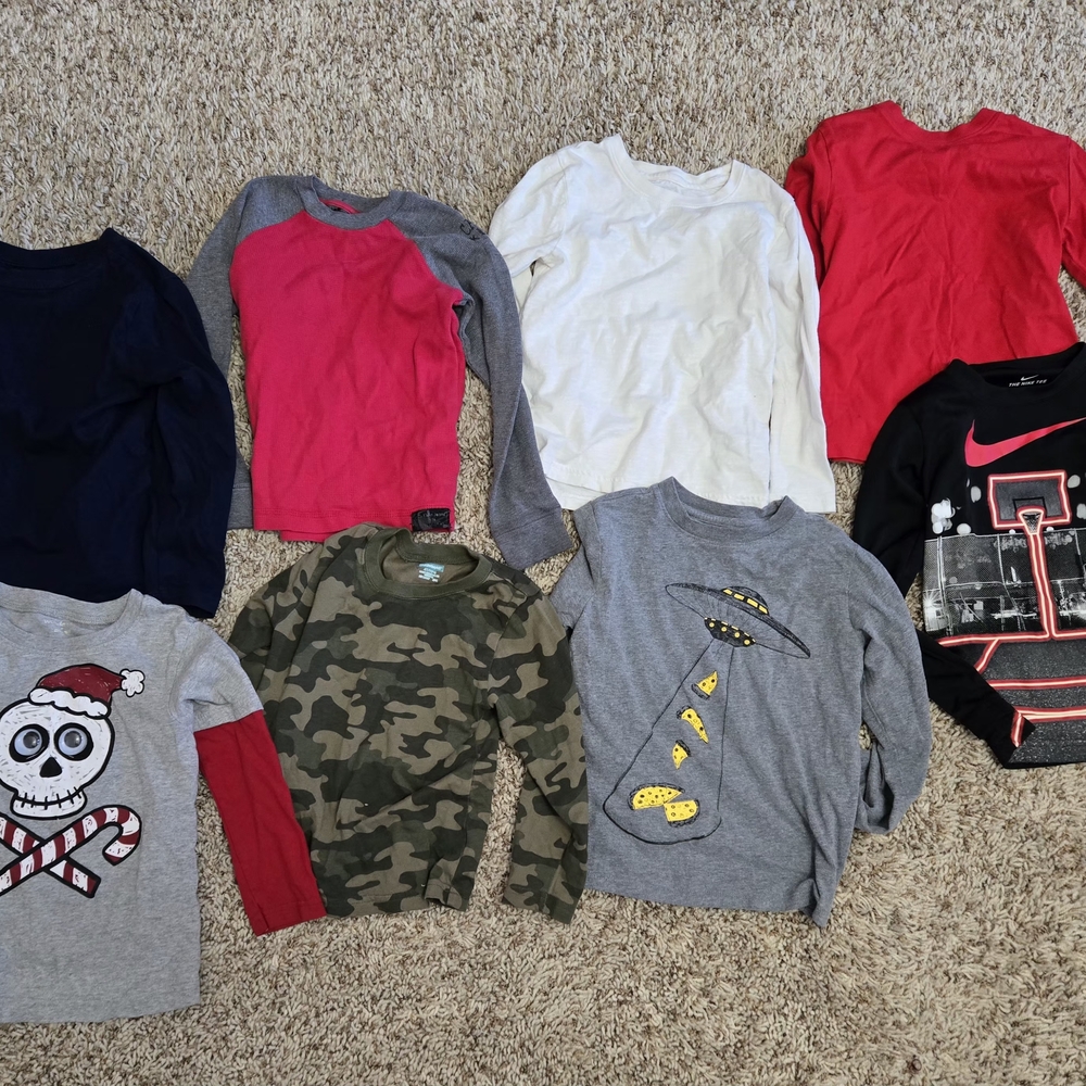 Kids Graphic Long Sleeve Shirt - Gray